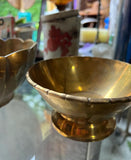 Brass Bamboo Bowl and Lotus Scalloped Bowl