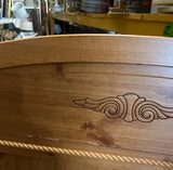 Full Size Panel Wood Carved Headboard