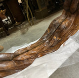 1970s Large Octopus Mirror Hand Carved Wood