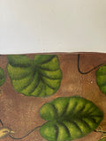 Large Canvas Painting of Leaves and Birds