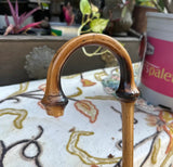 Vintage Hand Carved Wooden Bamboo Cane