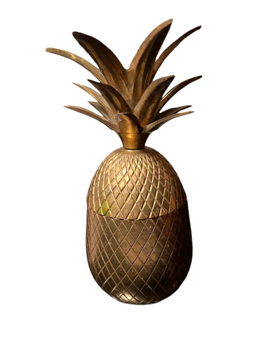 Vintage Brass Pineapple Box