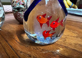 Collection of Vintage Abstract Glass Paperweights- Set of 3