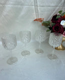 Collection of Plastic Etched Wine Glasses- Set of 4