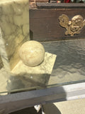 Minimalist Marble Sphere Bookends