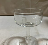 Pair of Small "D" Monogrammed Champagne Glasses