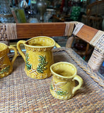 Set of Ceramic Americana Measuring Cups With Eagle Accents