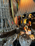 Bronze and Crystal Deer Head Stag Sconce