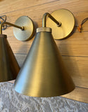 Pair of Art Deco Bronze Wall Light Fixtures