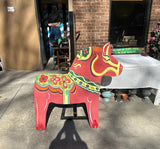 Jumbo Swedish Horse Nordic Hand Painted Sculpture