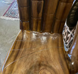 1970s Pedro Friedeburg Hand Foot Chair Heavy Solid Wood