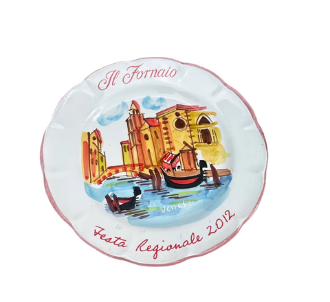 Ceramic Italian Painted Decorative Plate