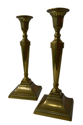 Brass Candlestick Holders - a Pair - FREE SHIPPING!