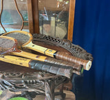 Vintage Spalding and Davis Trio of Wooden Tennis Rackets