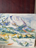 Watercolor Painting With Tree and Mountain