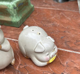 Pair of Ceramic Pigs With Corn Salt and Pepper Shakers