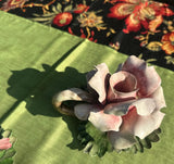 Pair of Ceramic Floral Candlestick Holders