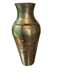 Large Vintage Brass Vase With Rope and Tassel Details