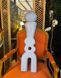 Vintage Light Blue Wooden Mexican Sculpture