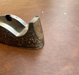 Small Silver Etched Tape Dispenser With Floral Details