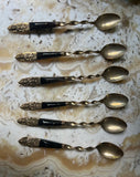 Brass Thai Set of Turned Spoons- Set of 6