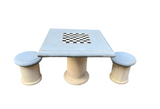 Stone Outdoor Chess Table With Matching Stools