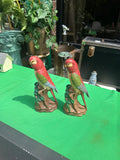 Pair of Ceramic Hand Painted Bird Figurines