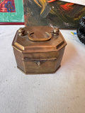 Pair of Decorative Boxes, Brass and Glass