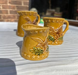 Collection of Yellow Ceramic Measuring Cups With Eagle Accents- Set of 6