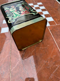 Chinoiserie Designed Metal Box With Attached Lid