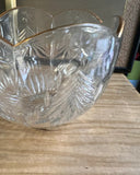 Small Crystal Catchall With Gold Rim Accents