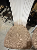 Post Modern Art Deco Ribbon Chairs With Leopard Print- Set of 6