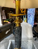 Vintage Gold and Black Stone Table Lamp