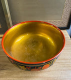 Wooden Gold and Red Turkish Style Decorative Bowl