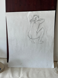 Minimalist Posed Nudist Drawing