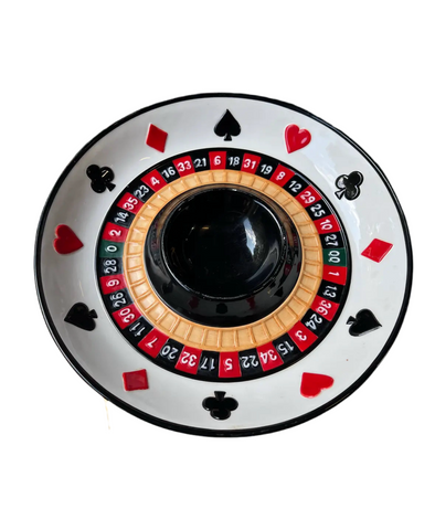 1970s Fitz and Floyd Poker Night/Game Night Ceramic Plate