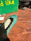 Ceramic Teal Woman's Flat Shoe Sculpture
