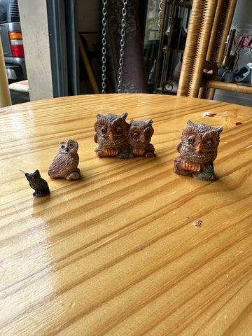 Collection of Small Owl Figures