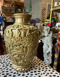 Detailed Gold Large Vase