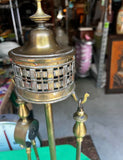 Vintage Brass Fireplace Tools and Holder