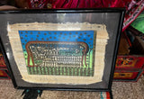 Vintage Egyptian Hieroglyphs Framed Artwork