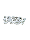 Japanese Dinnerware Set With Flower and Gold Details