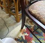 Mid Century Thonet Style Chair With Floral Cushion