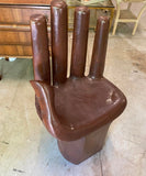 1970s Vintage Espresso Brown Wooden Hand Chair