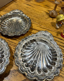 Trio of Small Silver Shell Catchalls