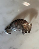 Small Silver Armadillo Pin