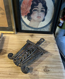 Vintage Small Detailed Cast Iron Trivet