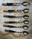 Brass Thai Set of Turned Spoons- Set of 6