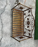 Small Gold Metal Vintage Detailed Dog Bed