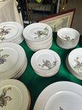 Japanese Dinnerware Set With Flower and Gold Details